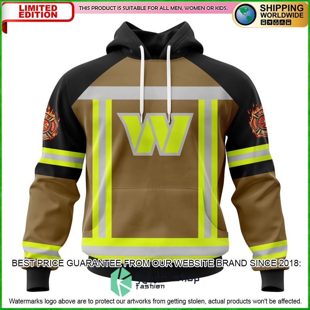 nfl washington commanders firefighter personalized hoodie shirt limited edition 3tcrd