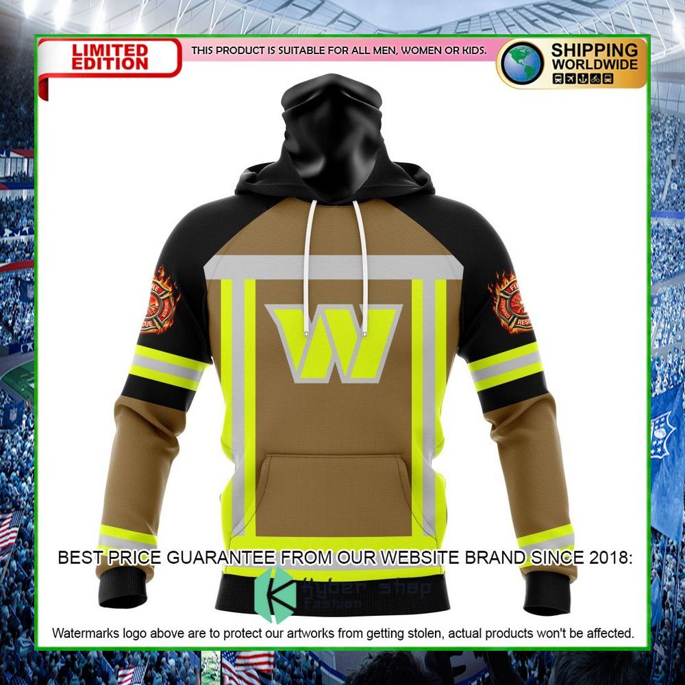 nfl washington commanders firefighter personalized hoodie shirt limited edition rny8g