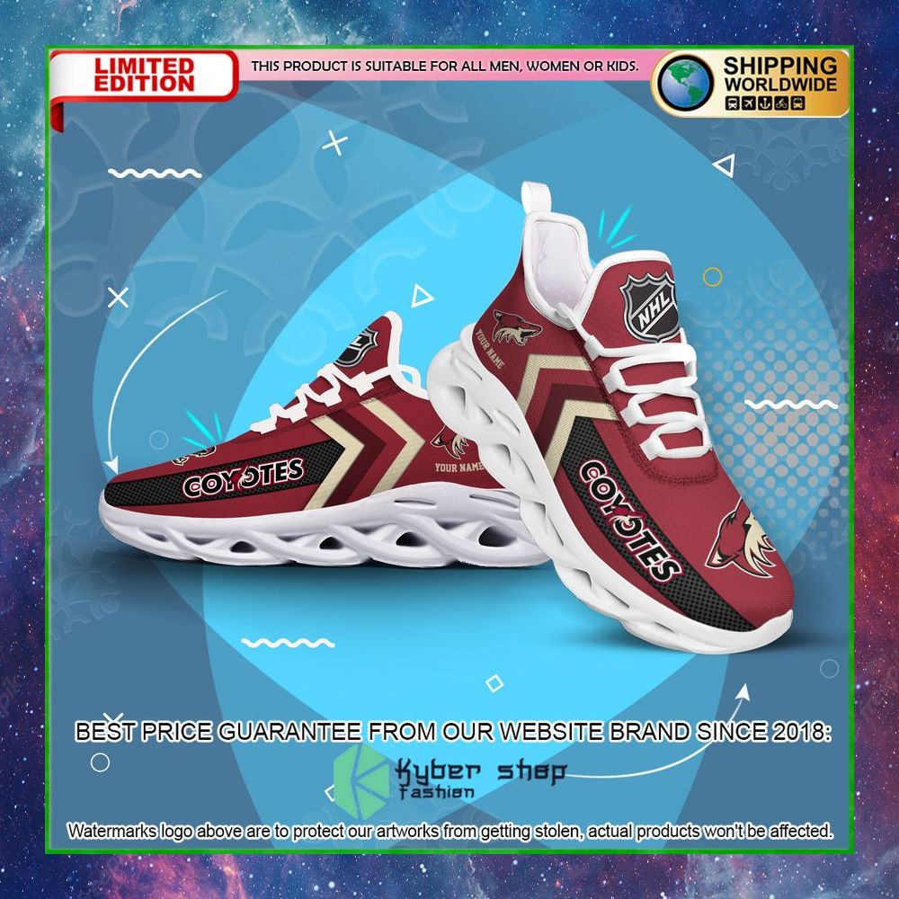 nhl arizona coyotes custom name clunky max soul shoes limited edition iqhkv
