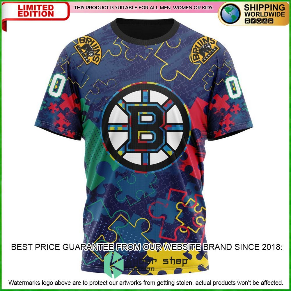 nhl boston bruins fearless against autism personalized hoodie shirt limited edition 237kg