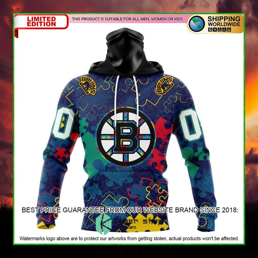nhl boston bruins fearless against autism personalized hoodie shirt limited edition rgak1