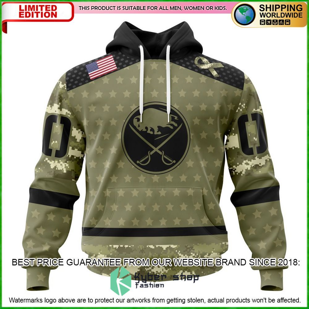 nhl buffalo sabres camo military appreciation personalized hoodie shirt limited edition qvllg