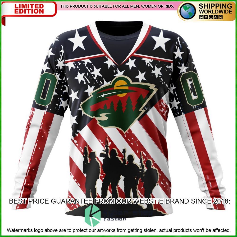 nhl minnesota wild kits for honor uss military personalized hoodie shirt limited edition