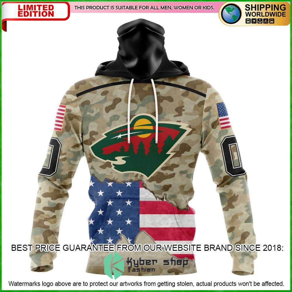 nhl minnesota wild kits for united state with camo personalized hoodie shirt limited edition