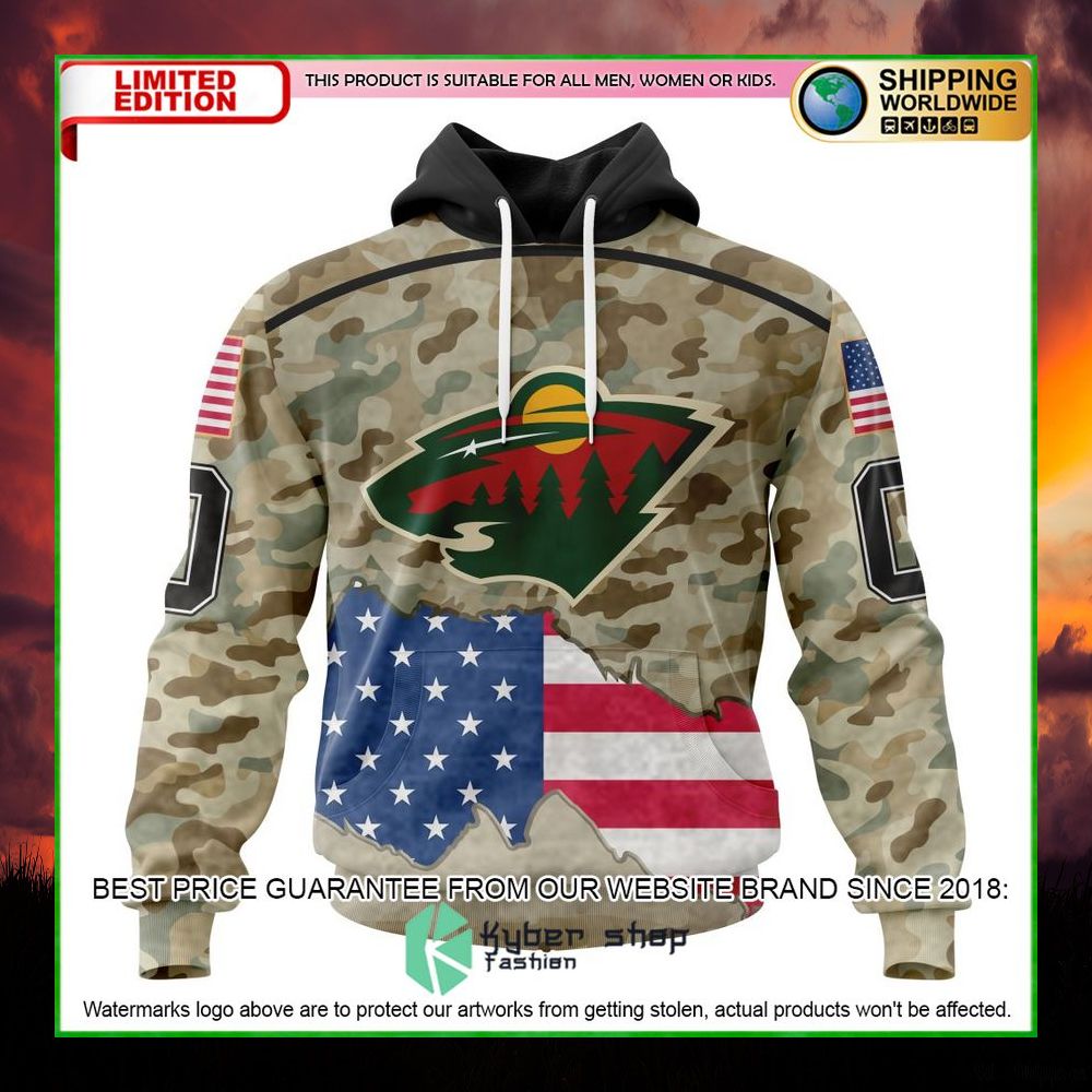nhl minnesota wild kits for united state with camo personalized hoodie shirt limited edition qk2zq