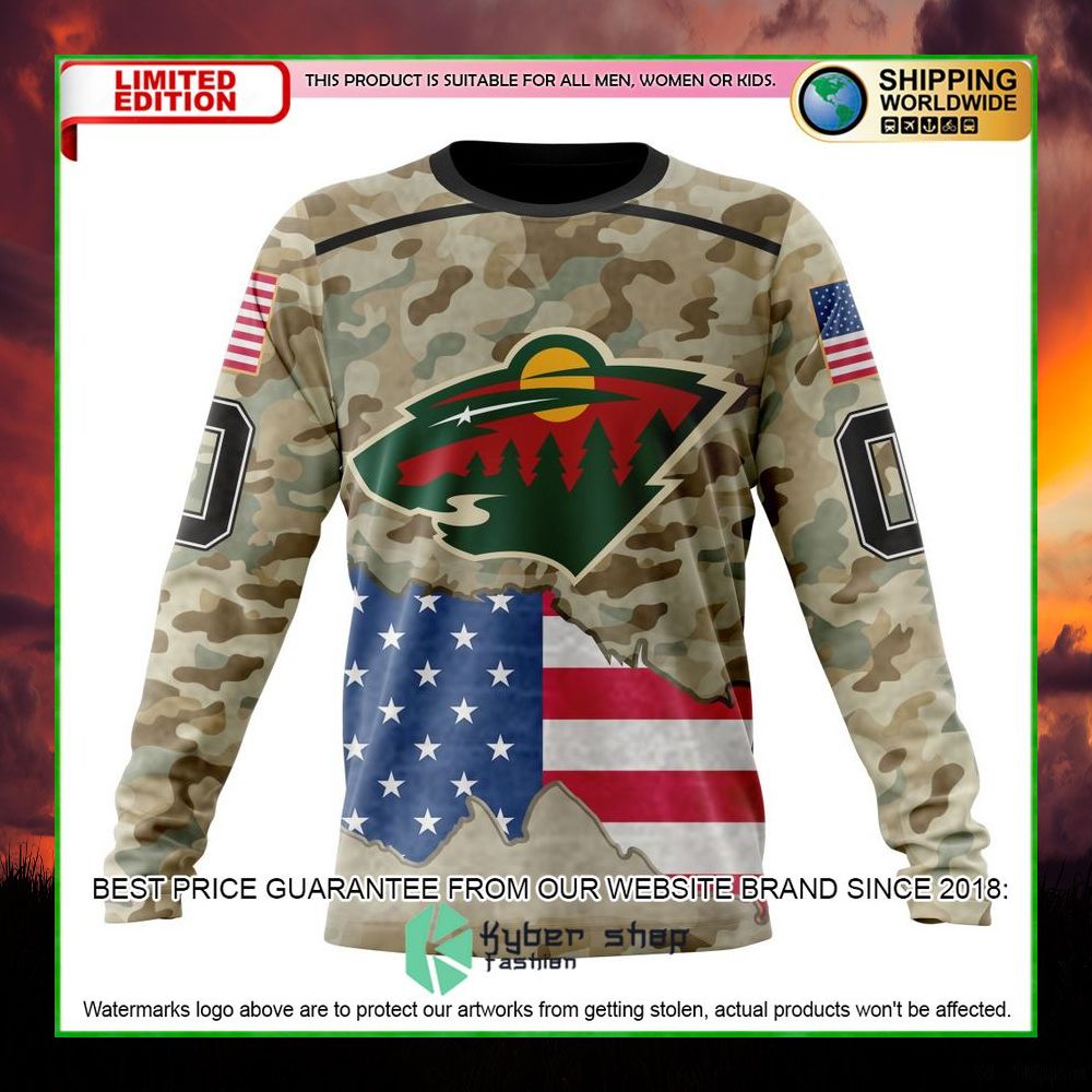 nhl minnesota wild kits for united state with camo personalized hoodie shirt limited edition sdacf