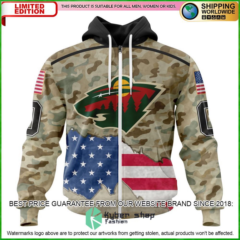 nhl minnesota wild kits for united state with camo personalized hoodie shirt limited edition vpwc4
