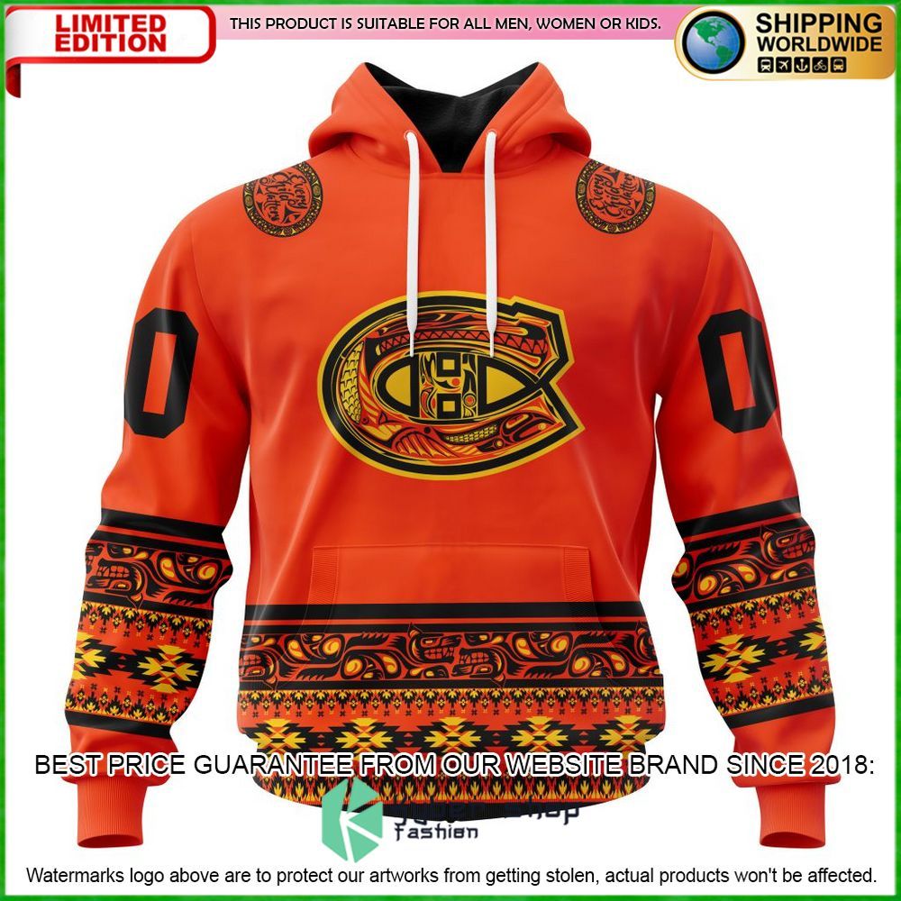nhl montreal canadiens national day for truth and reconciliation personalized hoodie shirt limited edition e9da3