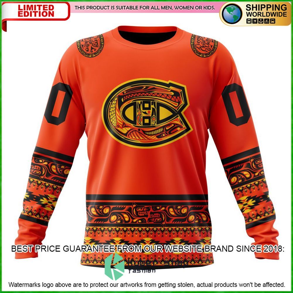 nhl montreal canadiens national day for truth and reconciliation personalized hoodie shirt limited edition n4tvh