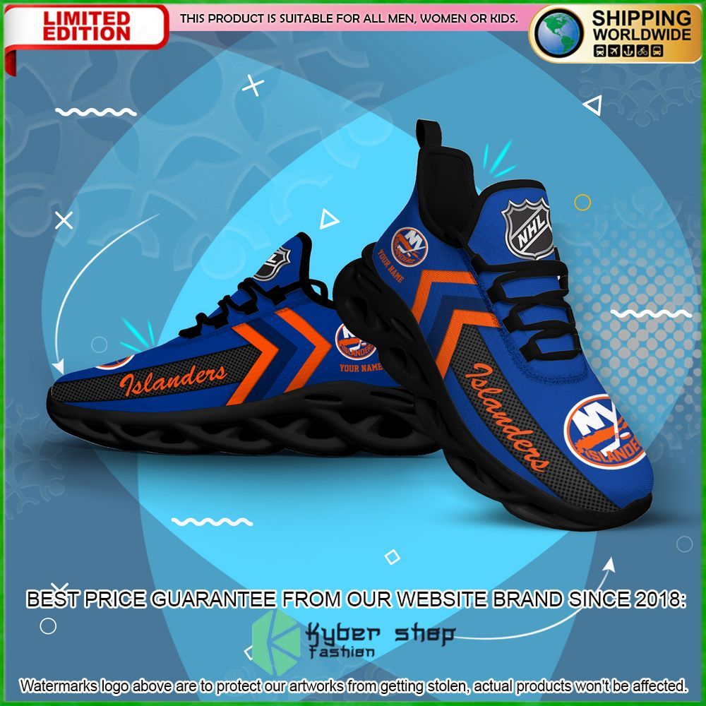 nhl new york islanders custom name clunky max soul shoes limited edition gnmal