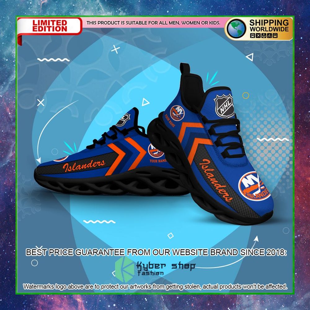 nhl new york islanders custom name clunky max soul shoes limited edition