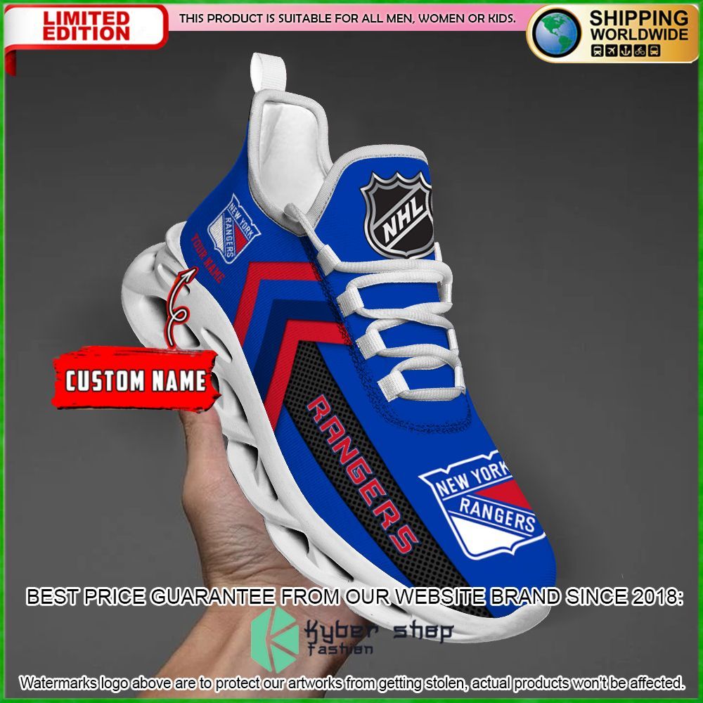 nhl new york rangers custom name clunky max soul shoes limited edition 24j9i