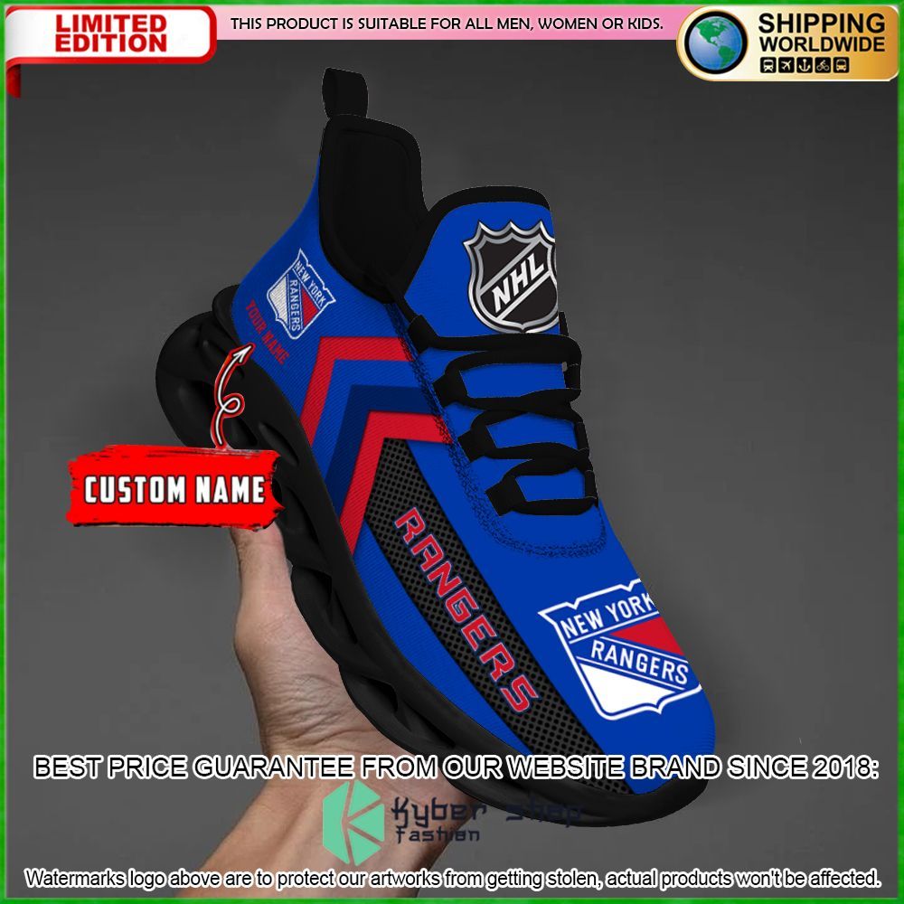 nhl new york rangers custom name clunky max soul shoes limited edition 9s0bi