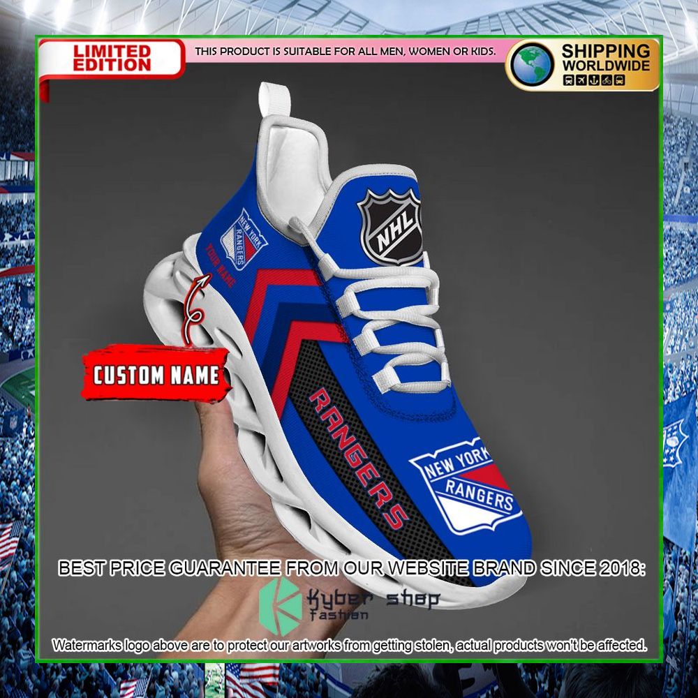 nhl new york rangers custom name clunky max soul shoes limited edition cfrut