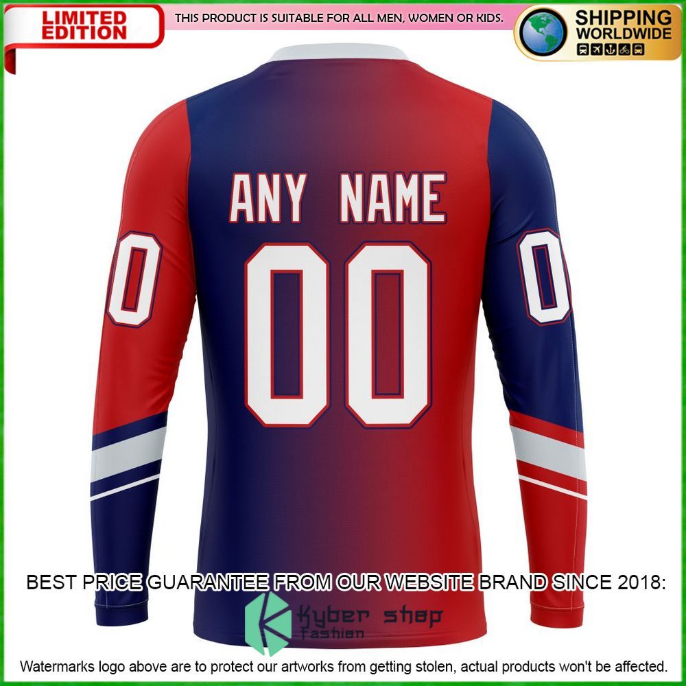 nhl new york rangers gradient personalized hoodie shirt limited edition bapro