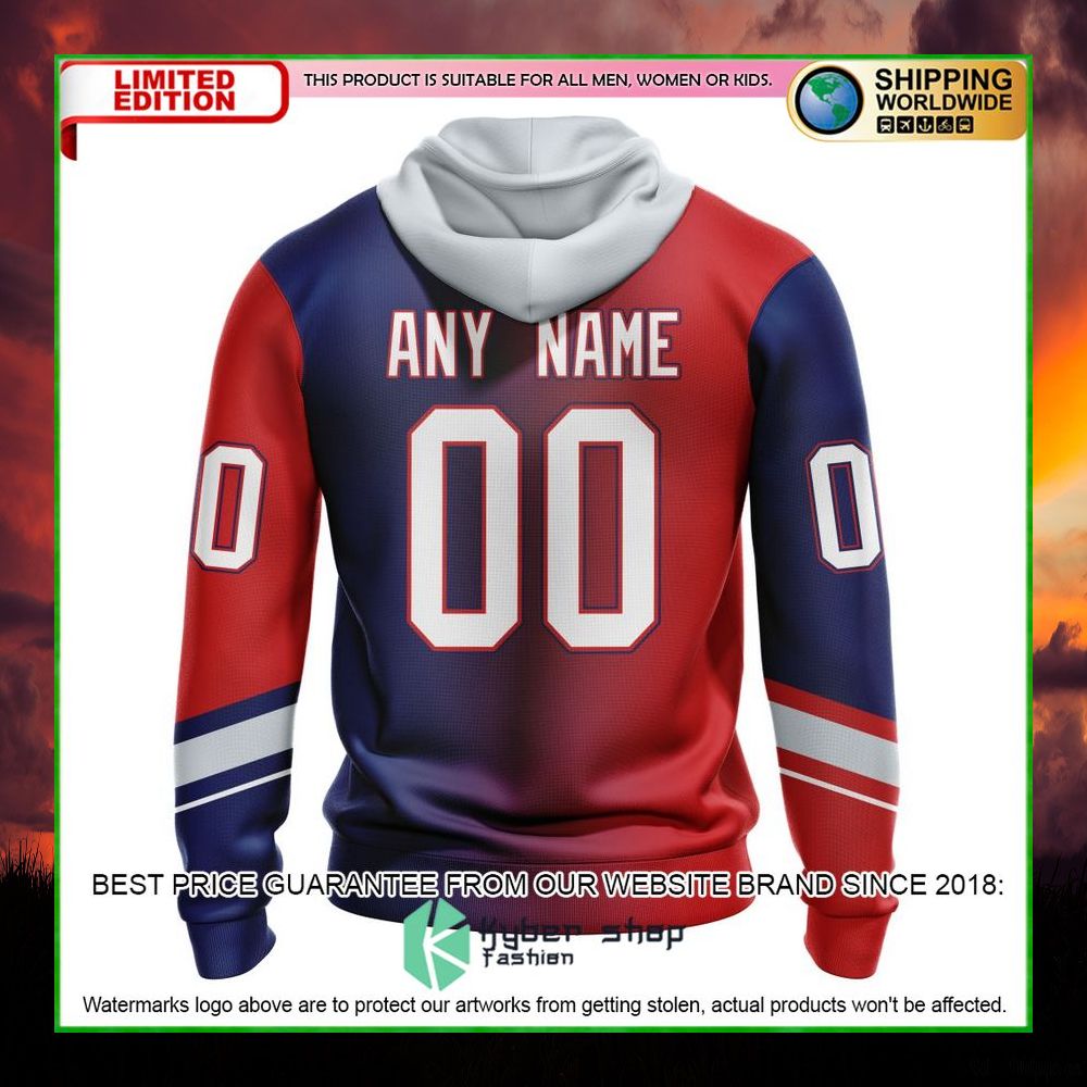 nhl new york rangers gradient personalized hoodie shirt limited edition hakhr