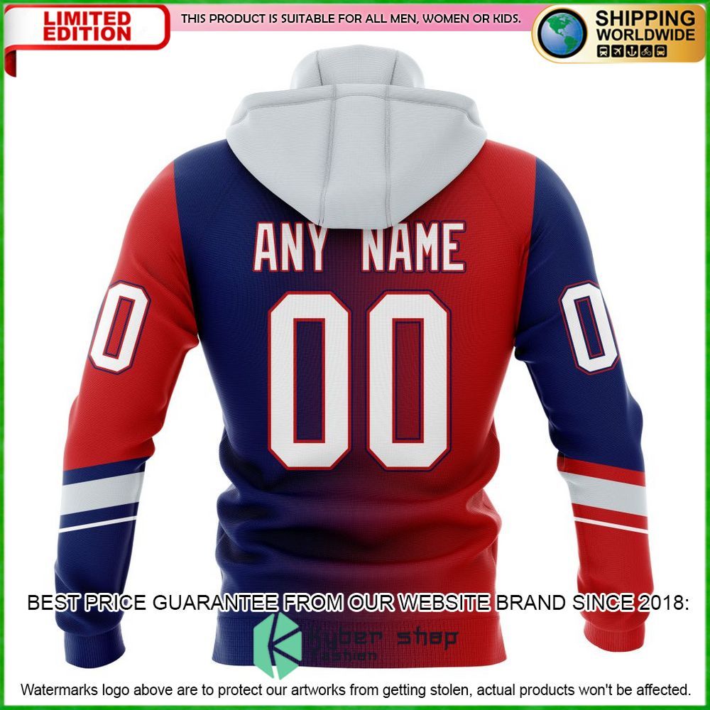 nhl new york rangers gradient personalized hoodie shirt limited edition iwnwm