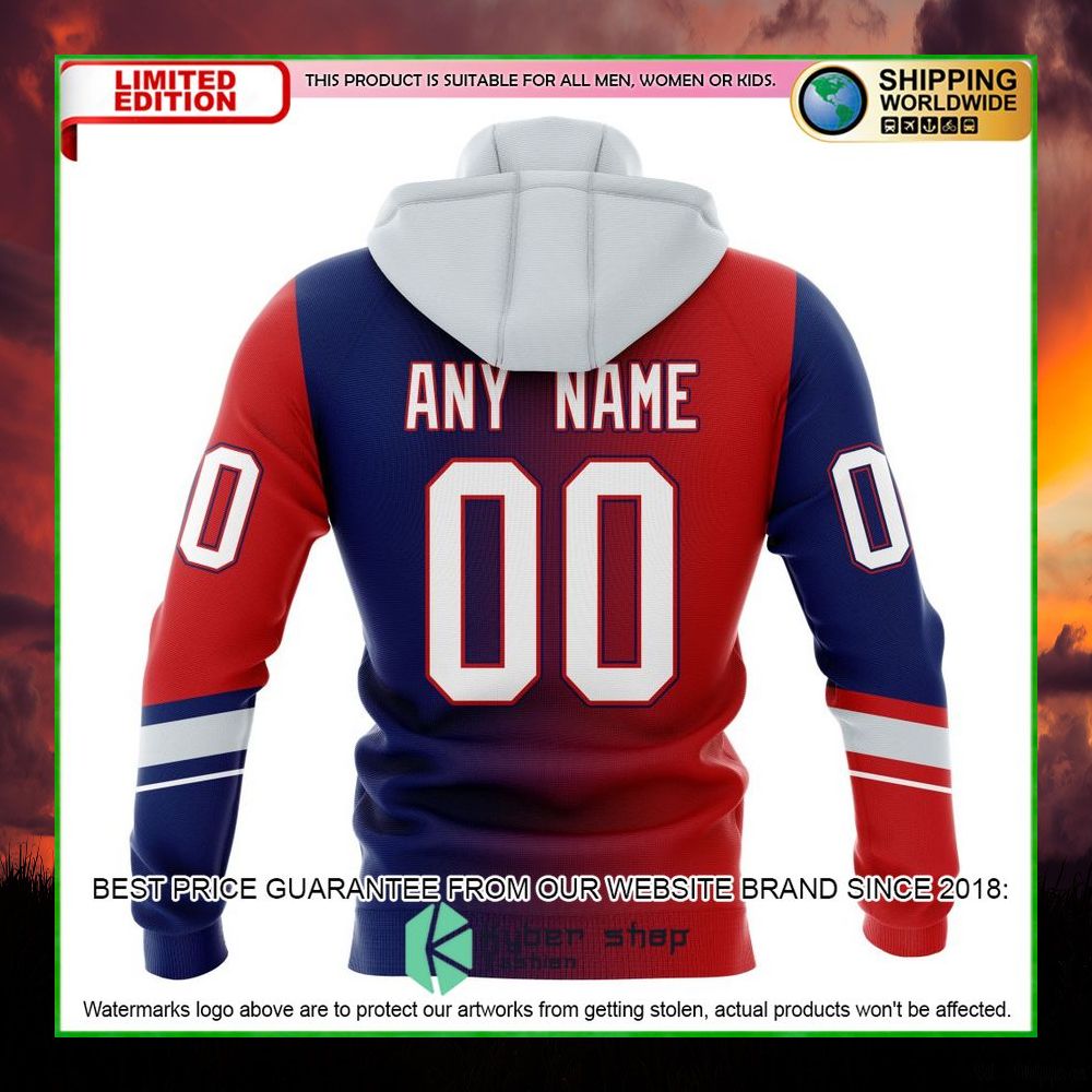 nhl new york rangers gradient personalized hoodie shirt limited edition lhezk