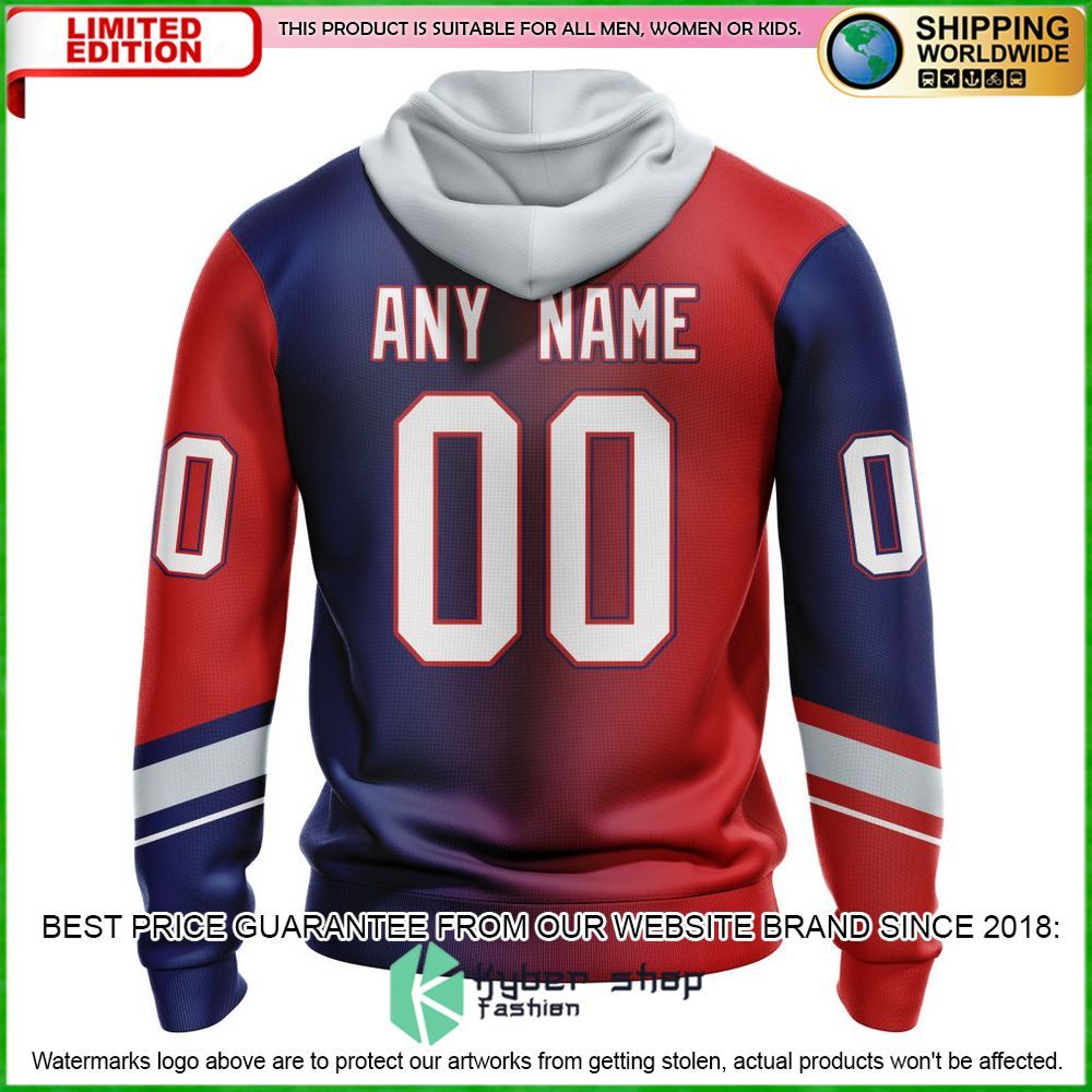 nhl new york rangers gradient personalized hoodie shirt limited edition pkmjc