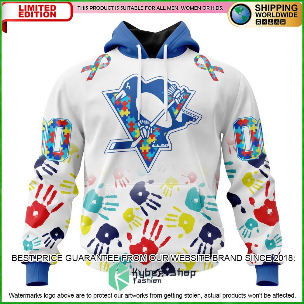 nhl pittsburgh penguins autism awareness personalized hoodie shirt limited edition 2jsfv