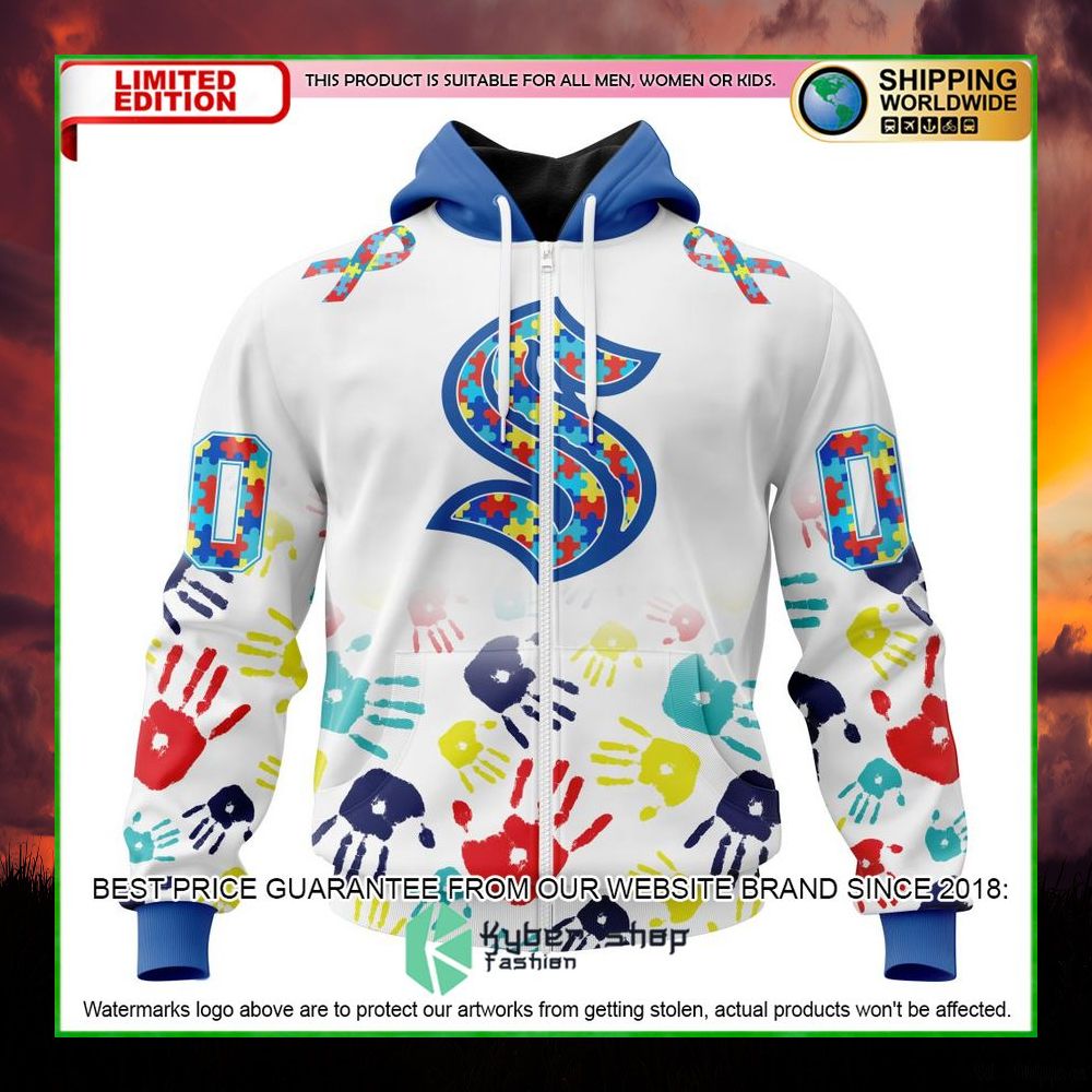 nhl seattle kraken autism awareness personalized hoodie shirt limited edition etkjr