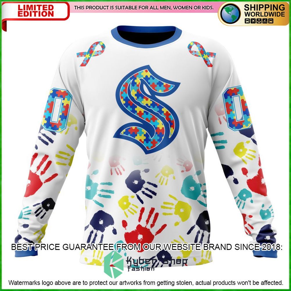 nhl seattle kraken autism awareness personalized hoodie shirt limited edition f2eol