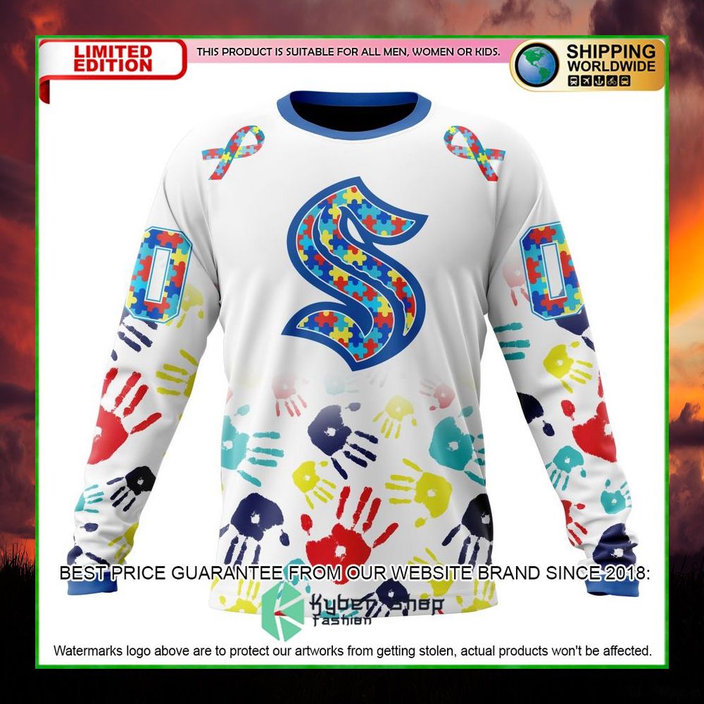 nhl seattle kraken autism awareness personalized hoodie shirt limited edition gzu1s