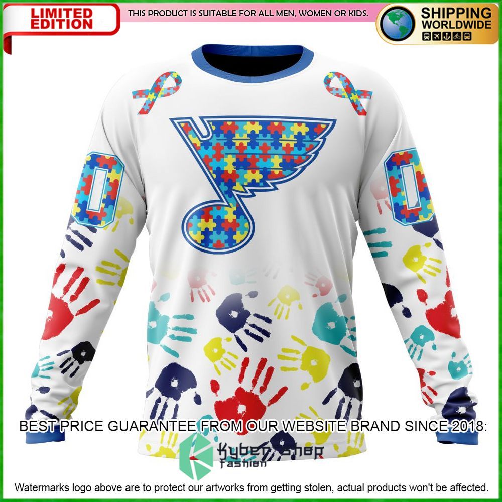 nhl st louis blues autism awareness personalized hoodie shirt limited edition 5fdls