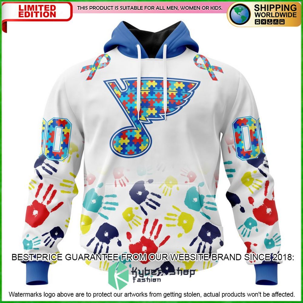 nhl st louis blues autism awareness personalized hoodie shirt limited edition 5w82g