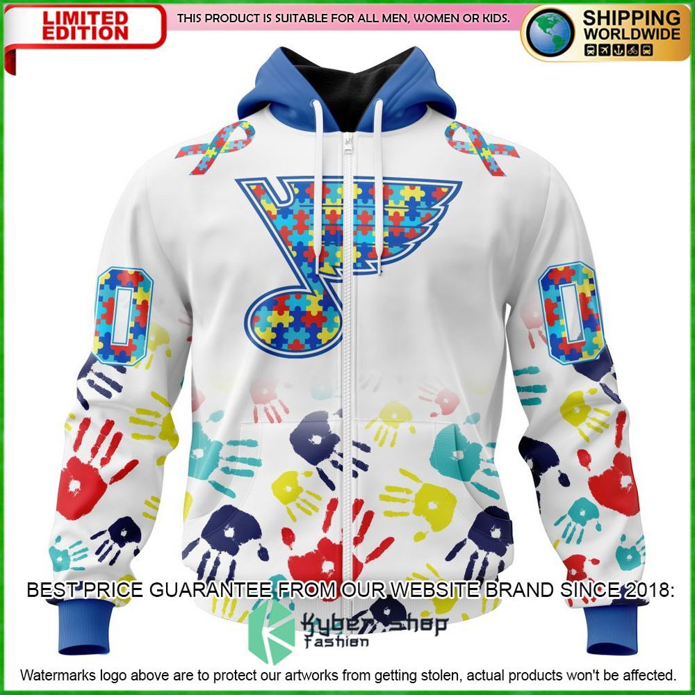 nhl st louis blues autism awareness personalized hoodie shirt limited edition hfm5h