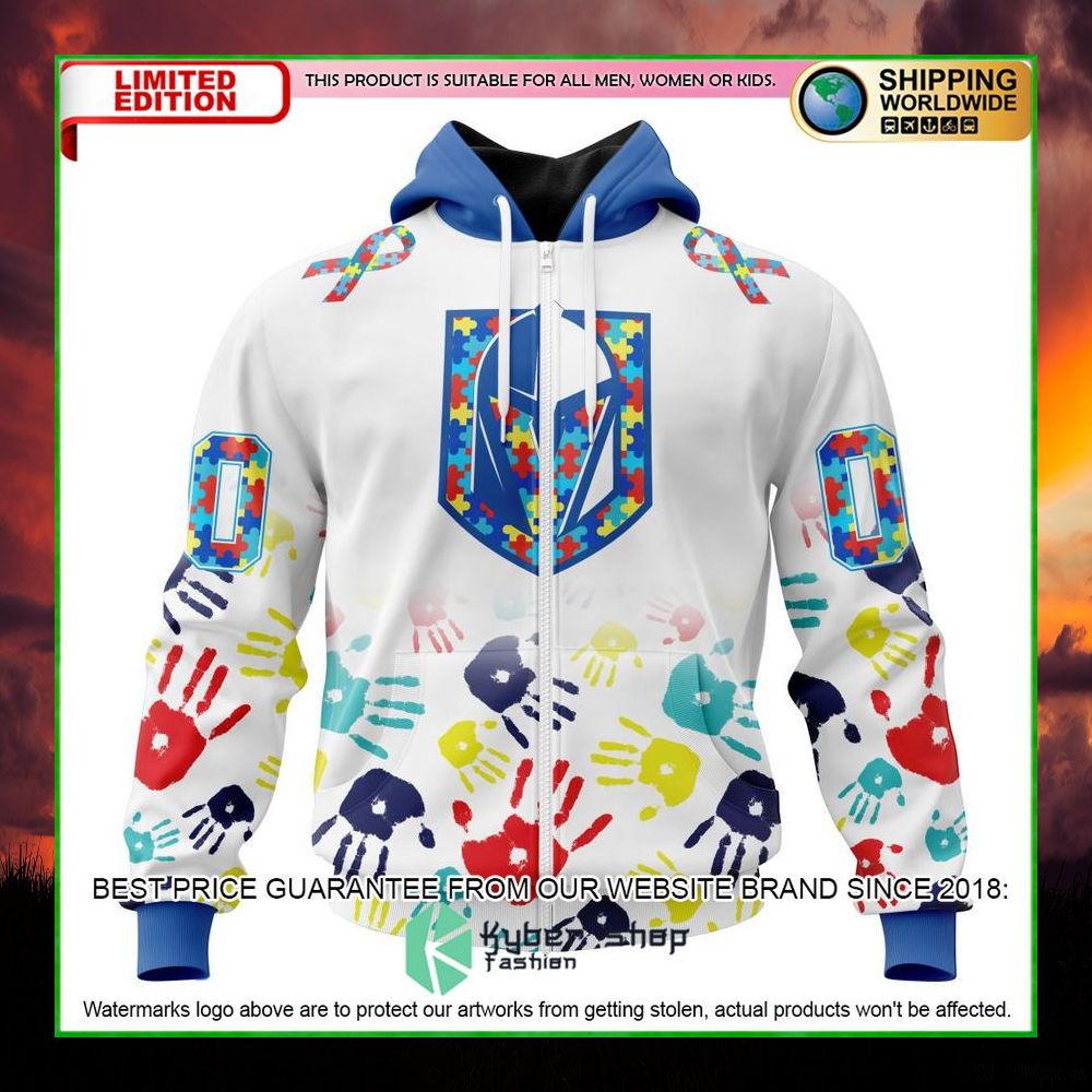nhl vegas golden knights autism awareness personalized hoodie shirt limited edition