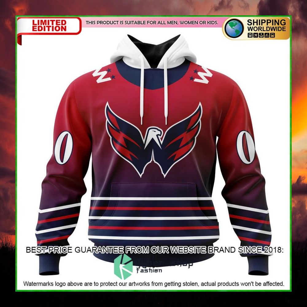 nhl washington capitals gradient personalized hoodie shirt limited edition drk2n