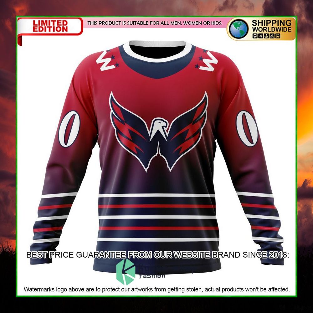 nhl washington capitals gradient personalized hoodie shirt limited edition iztgn