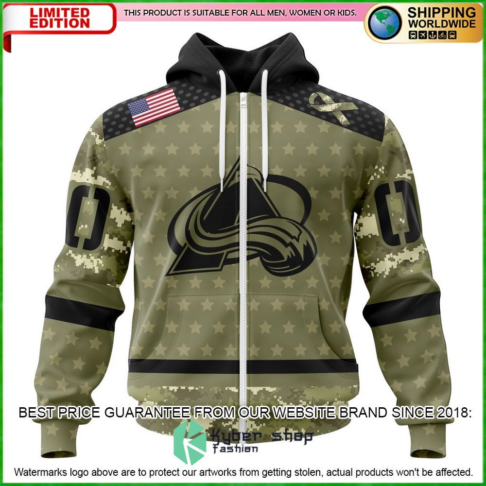 nhlado avalanche camo military appreciation personalized hoodie shirt limited edition 3rpbq