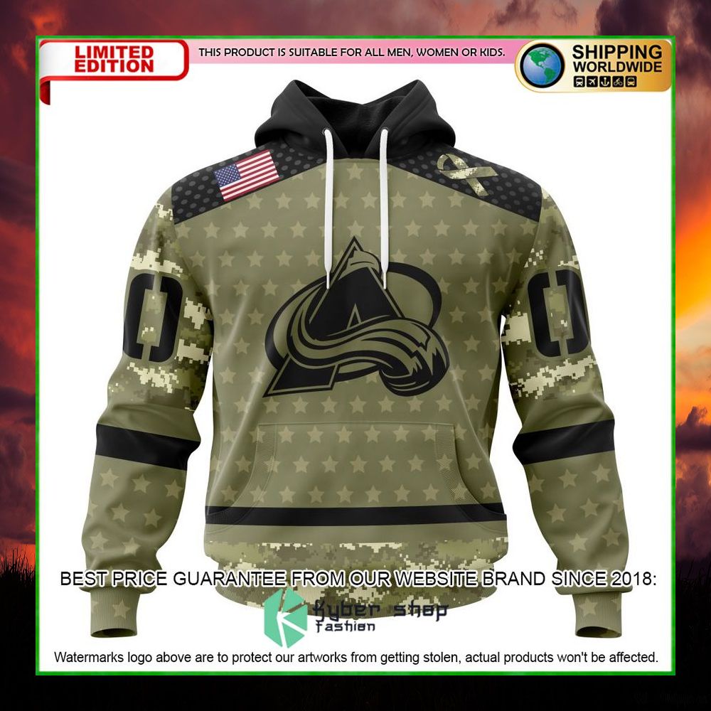 nhlado avalanche camo military appreciation personalized hoodie shirt limited edition dzc9v