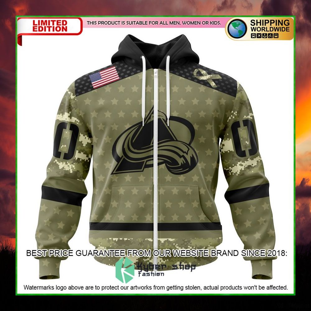 nhlado avalanche camo military appreciation personalized hoodie shirt limited edition fsiwv