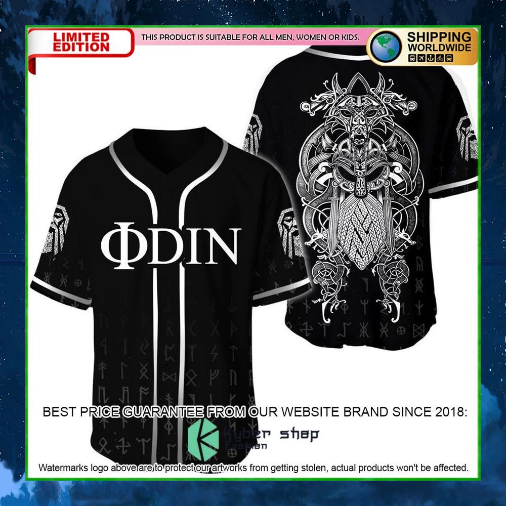 odin vikings baseball jersey limited edition 6pzda