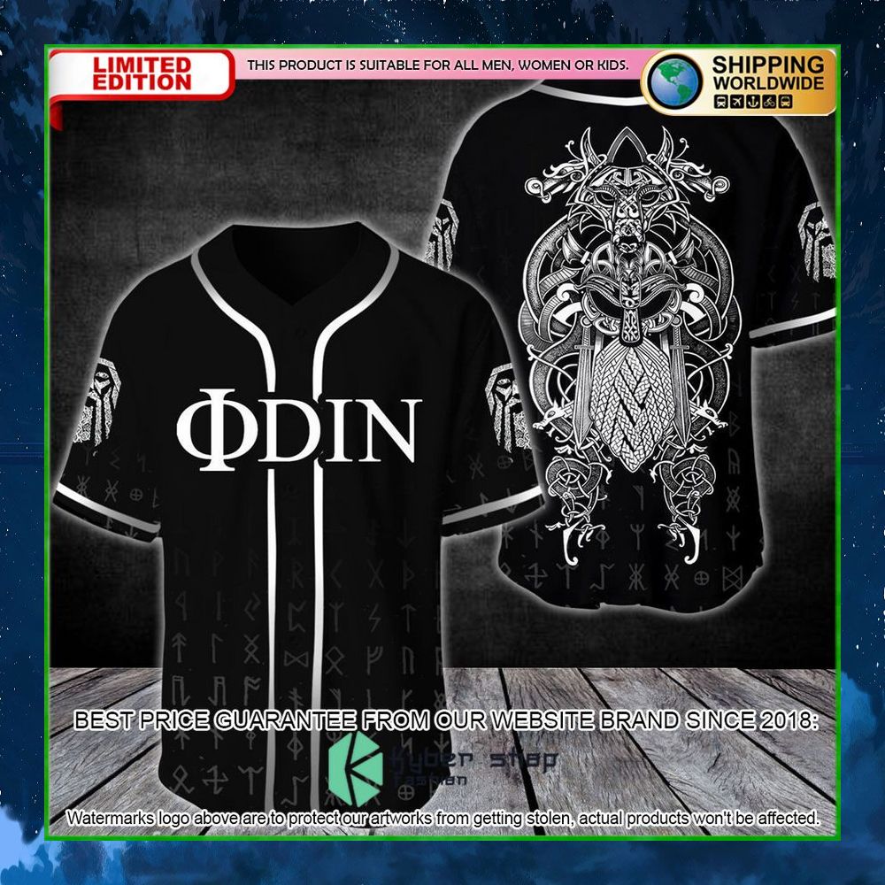 odin vikings baseball jersey limited edition h95bb