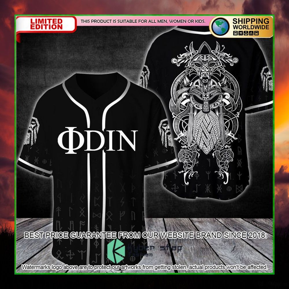 odin vikings baseball jersey limited edition nli0t