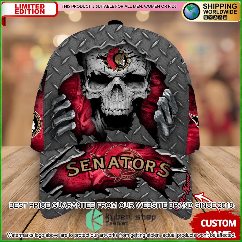 ottawa senators custom name nhl skull cap limited edition gmwqw