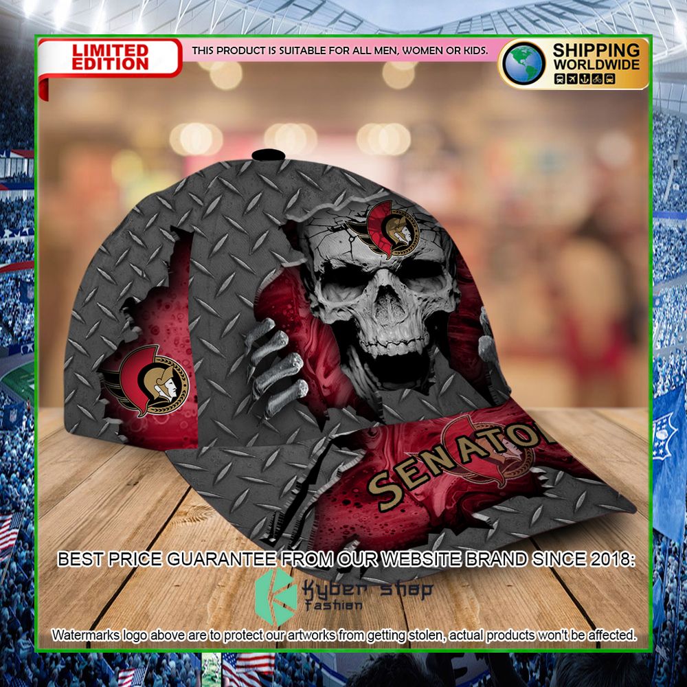 ottawa senators custom name nhl skull cap limited edition zbajk