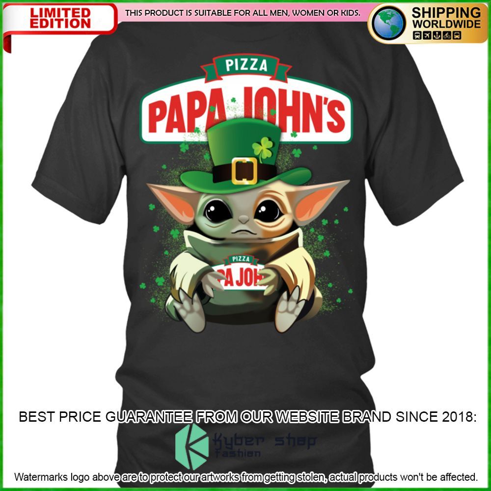 papa johns pizza baby yoda patricks day hoodie shirt limited edition 4ikm9