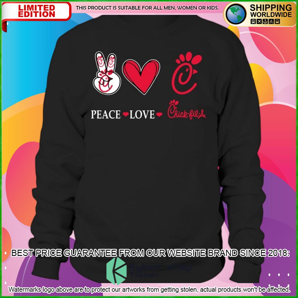 peace love chick fil a hoodie shirt limited edition pb9yi