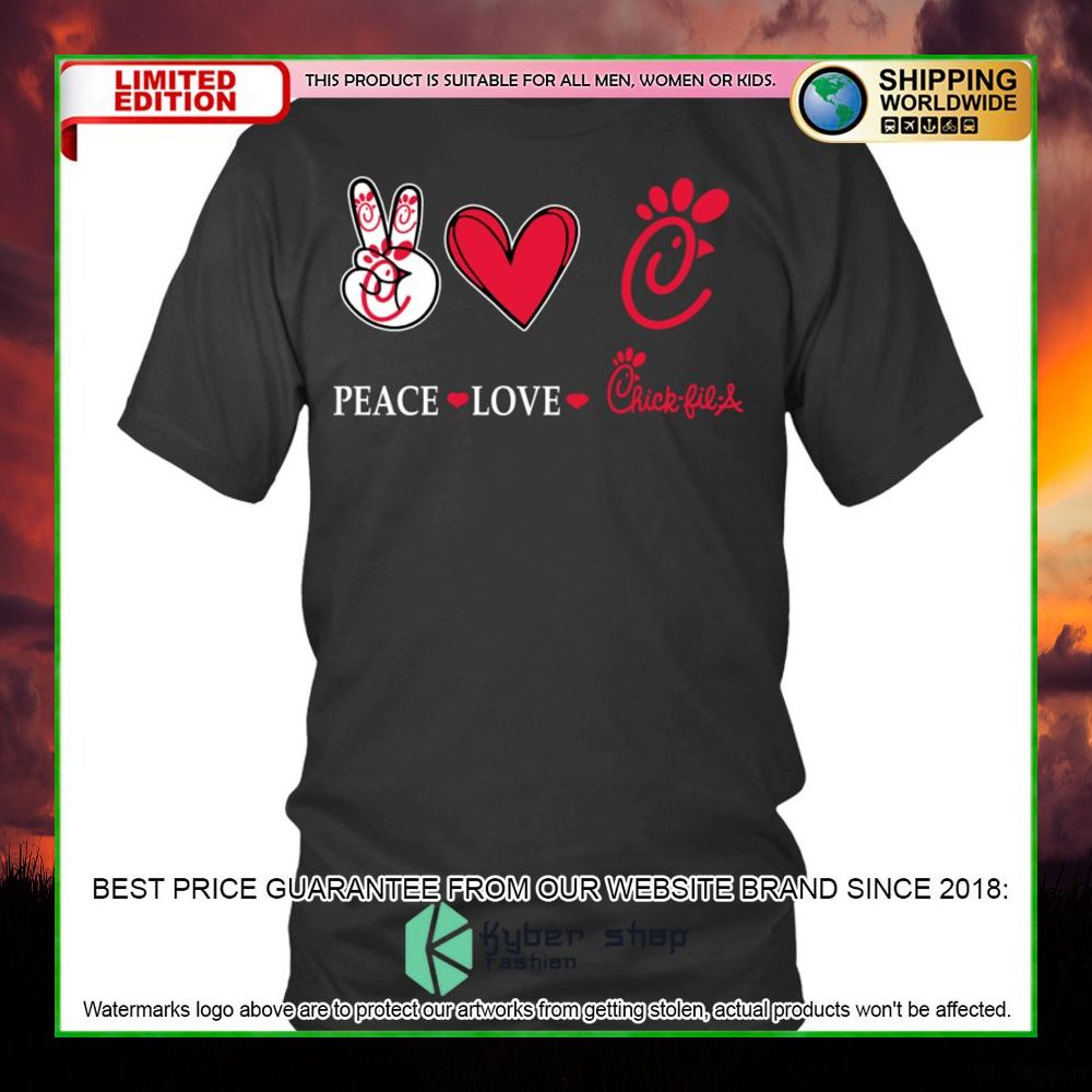 peace love chick fil a hoodie shirt limited edition ztyuq