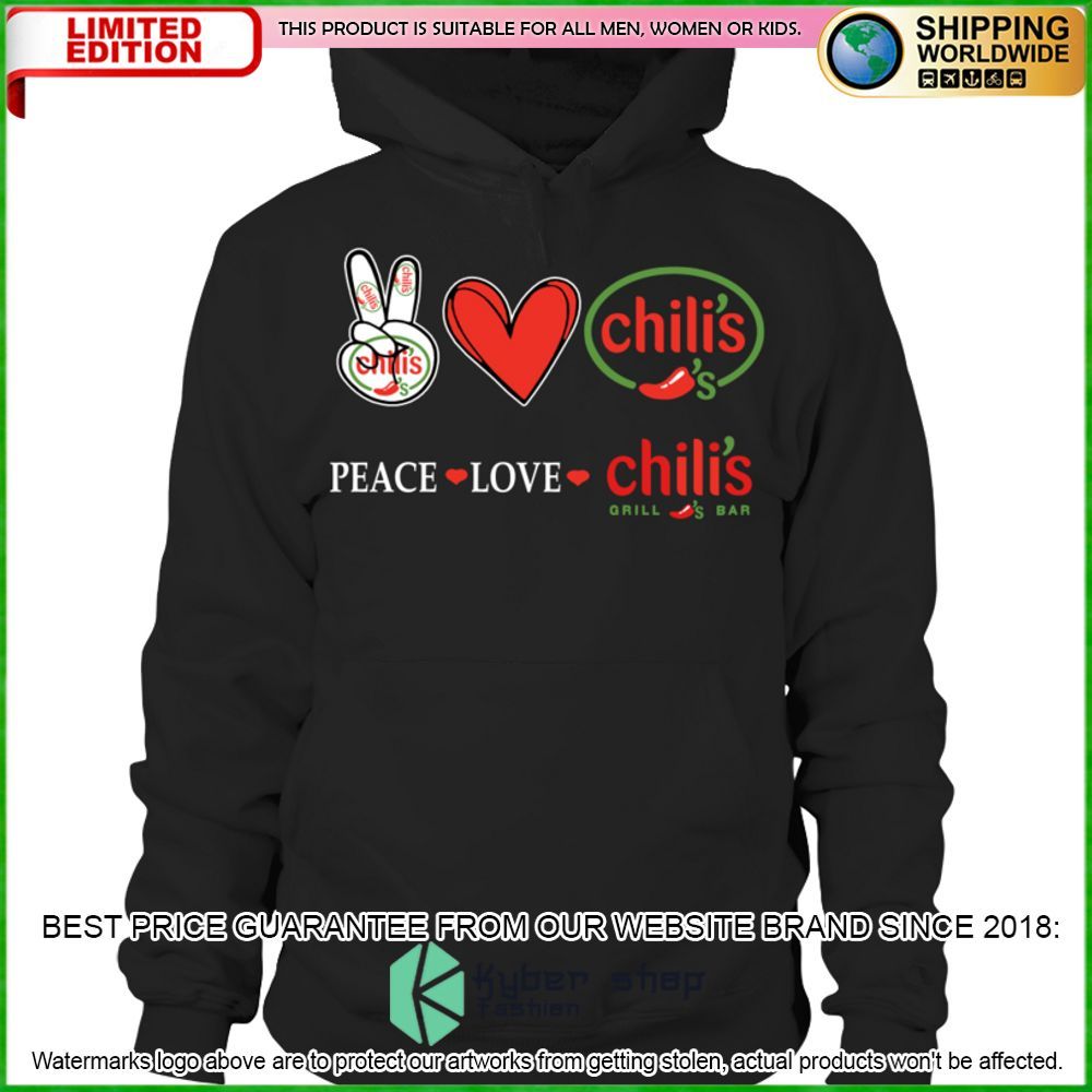 peace love chilis hoodie shirt limited edition p23yk