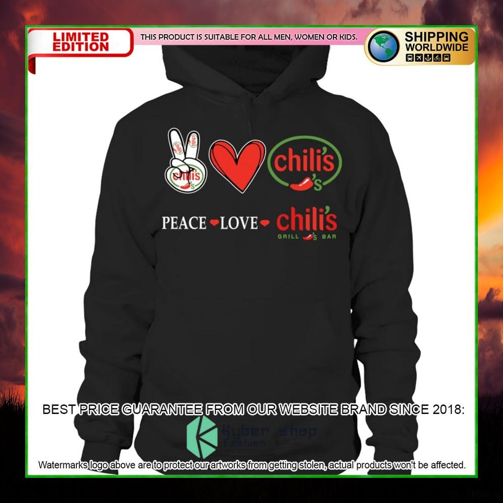 peace love chilis hoodie shirt limited edition pia8a