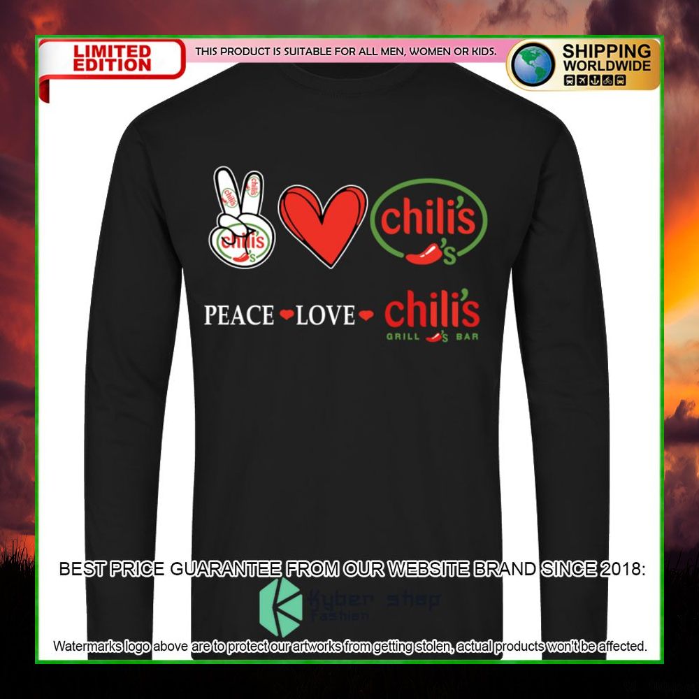 peace love chilis hoodie shirt limited edition vycr1