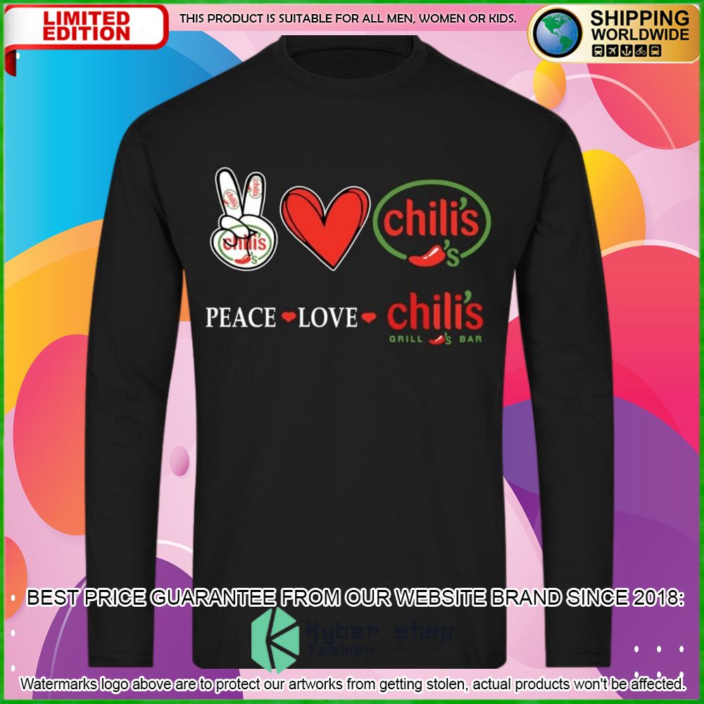 peace love chilis hoodie shirt limited edition