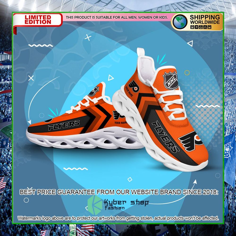 philadelphia flyers custom name clunky max soul shoes limited edition hrlrq