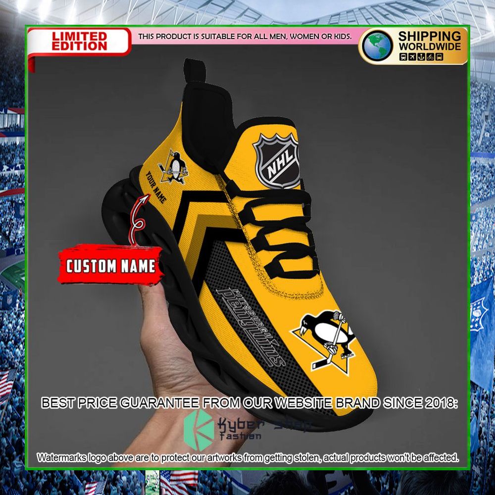 pittsburgh penguins custom name clunky max soul shoes limited edition dpou8